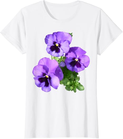 Womans Pansy Flower T-Shirt