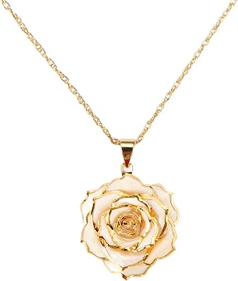Real Rose Gold Dipped Necklace Gifts