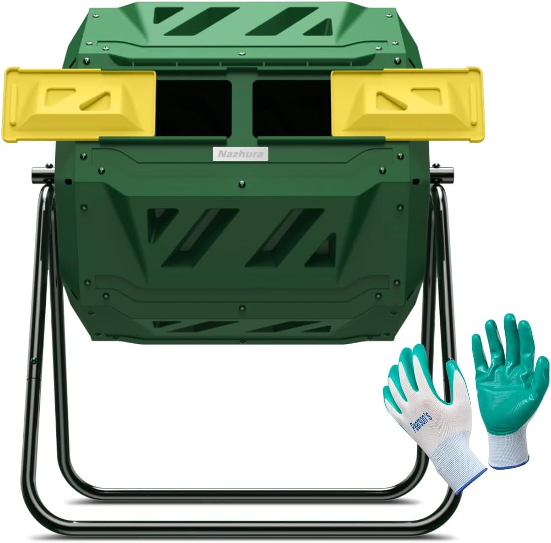 Compost Tumbler Bin Composter Dual Chamber 43 Gallon
