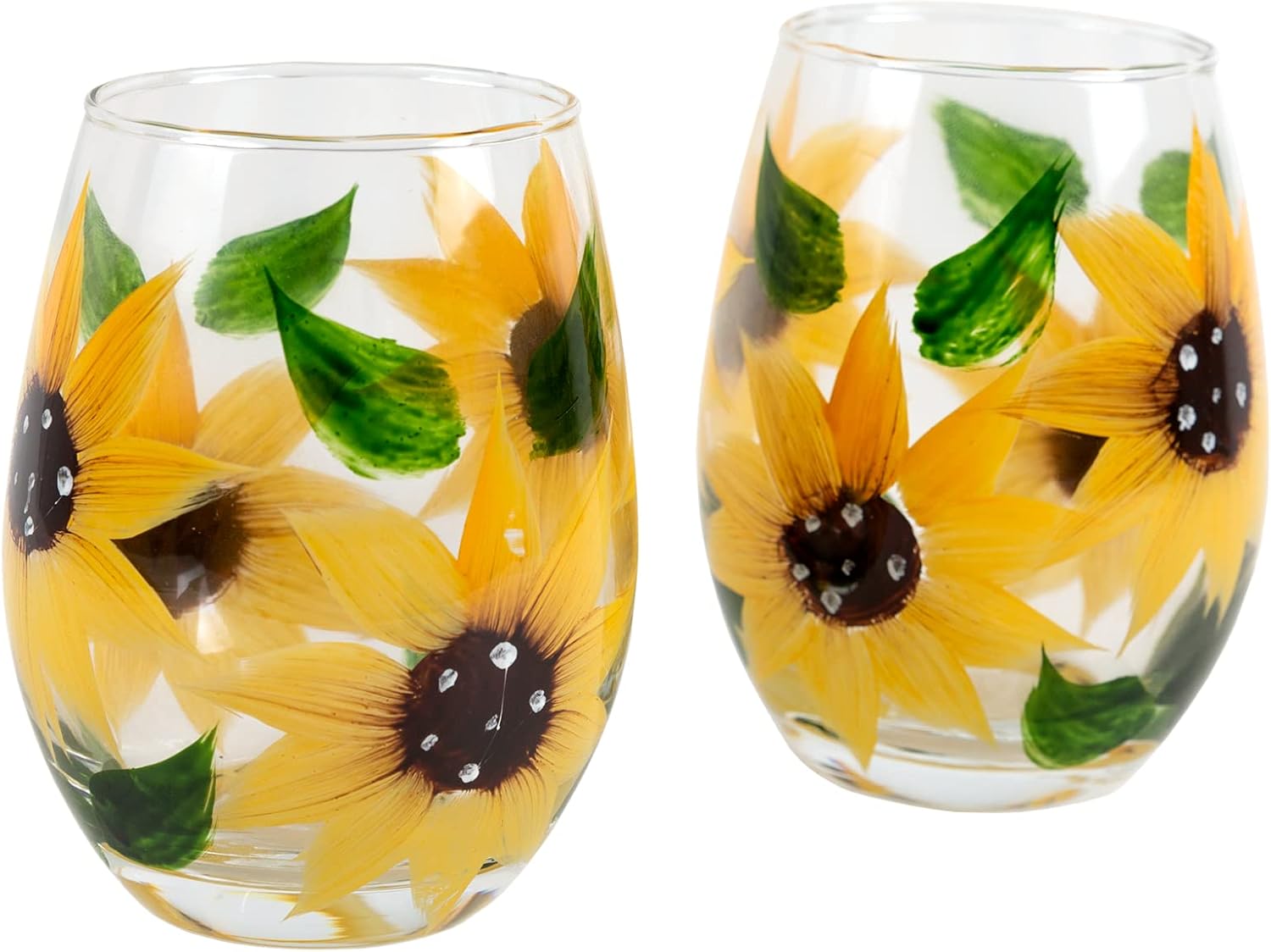 Sunflower Stemless Wine Glass