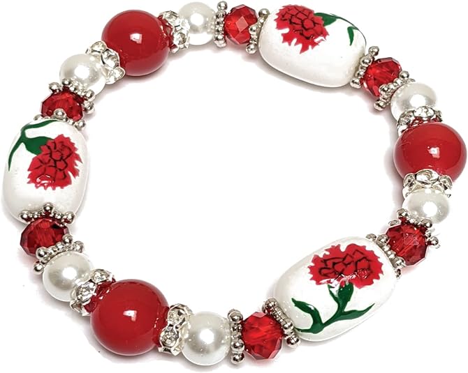 Red Carnation Bracelet