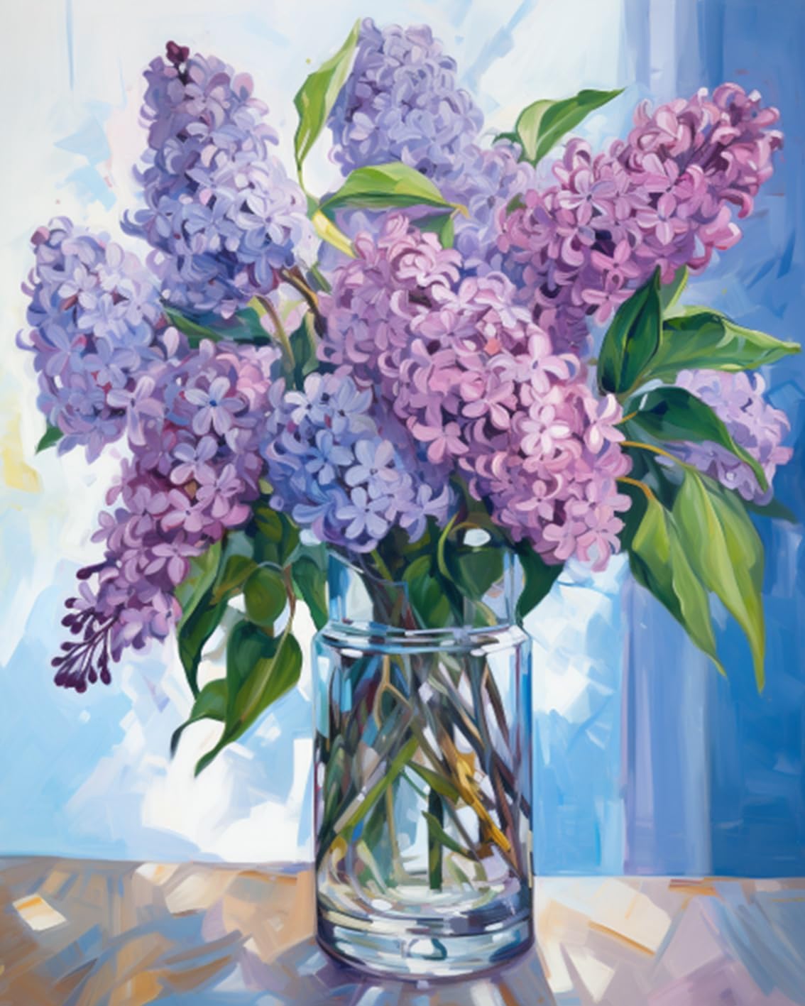 Blooming Lilac Flowers Paint by Number