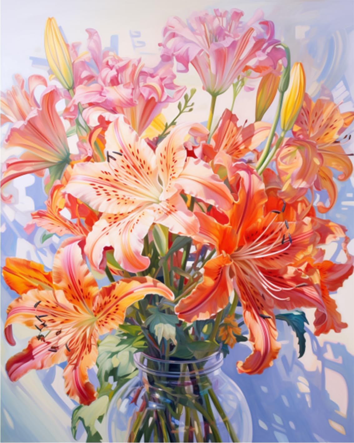 Flowering Lilies Paint by Number