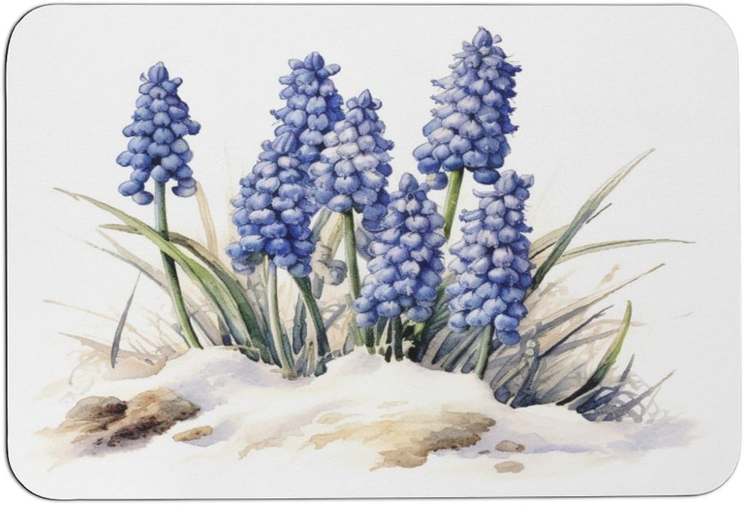 Grape Hyacinth Flower Bath Mat