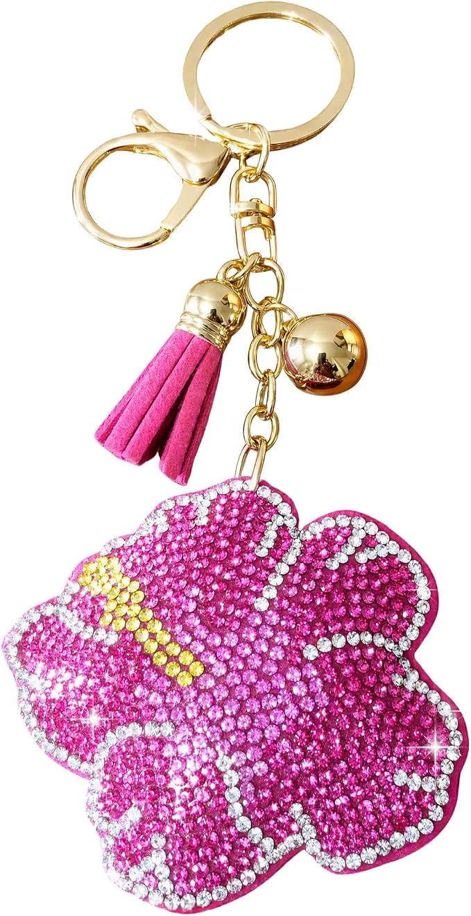 Hibiscus Keychain Zipper Pull