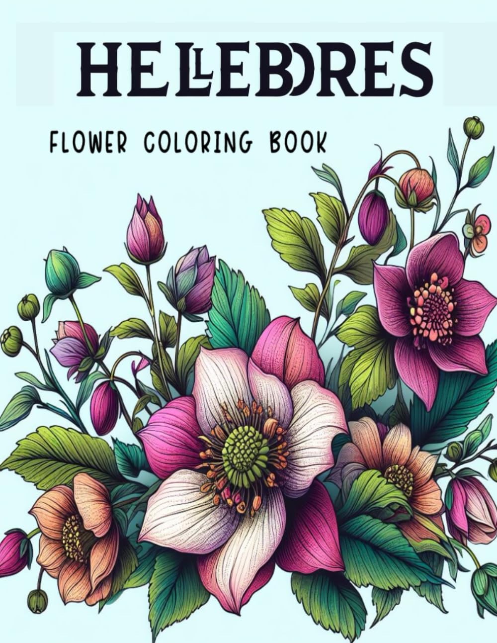 Hellebore Flower Coloring Book