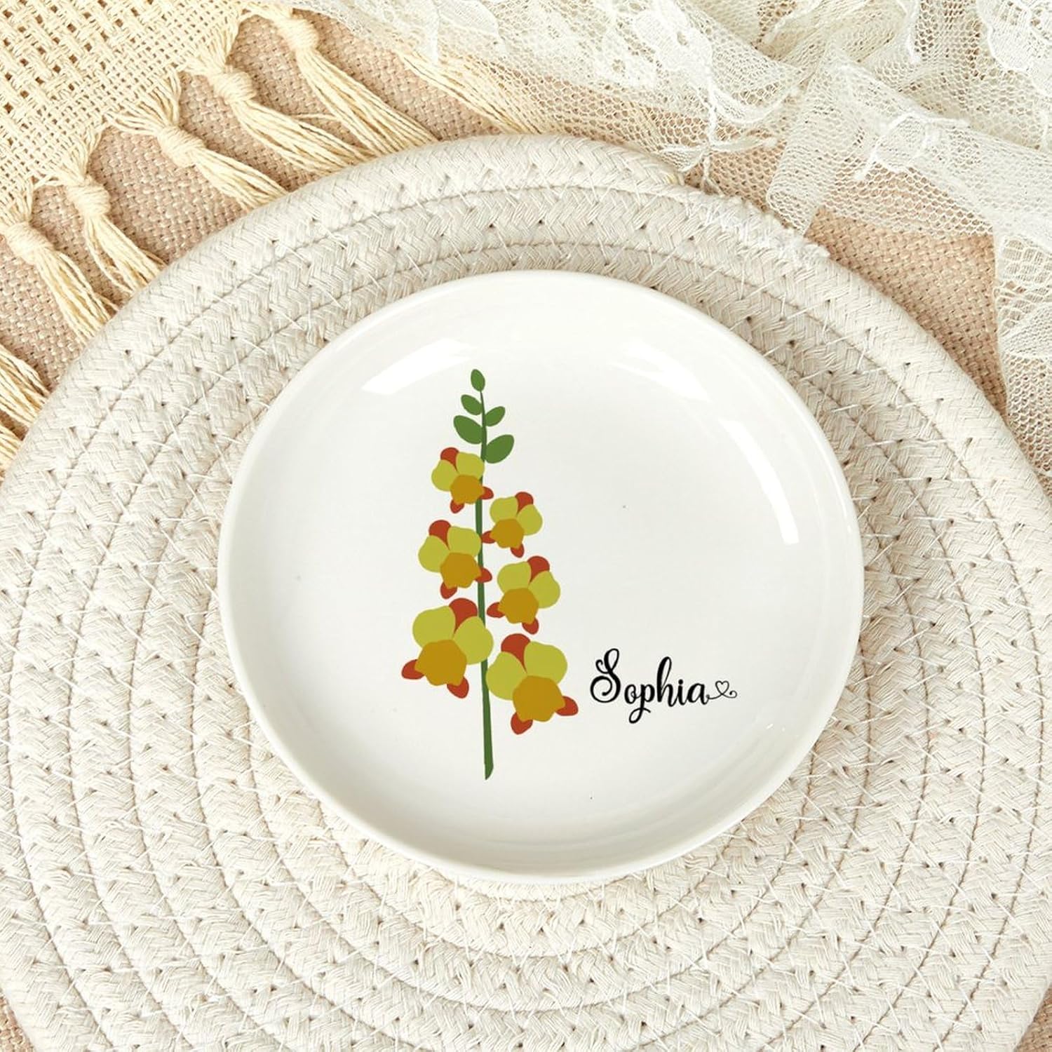 Snapdragon Flower Jewelry Dish