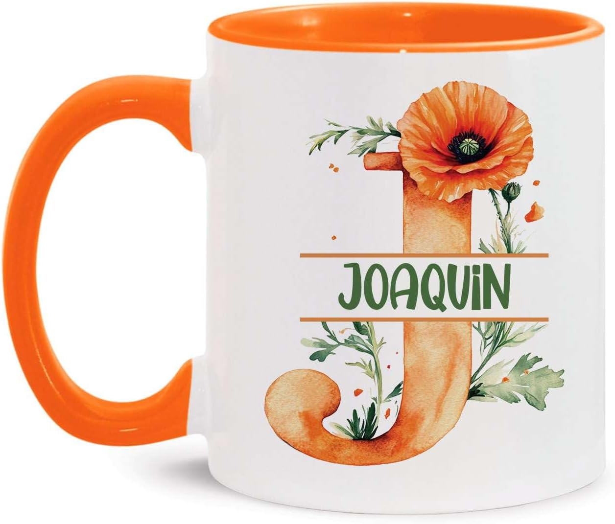Orange Poppy Flower Coffee Mug