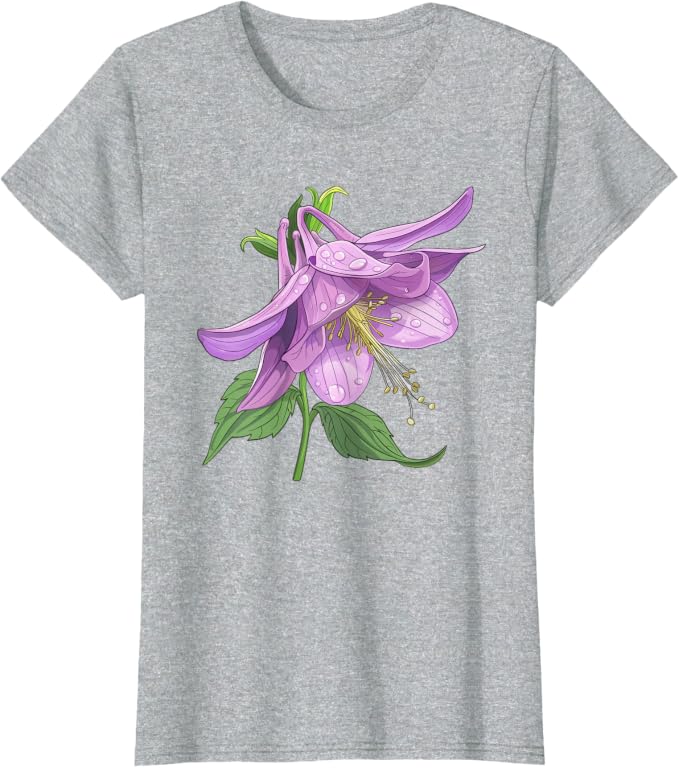 Womans Columbine Flower T-Shirt