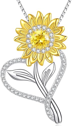Sunflower Pendant and Necklace