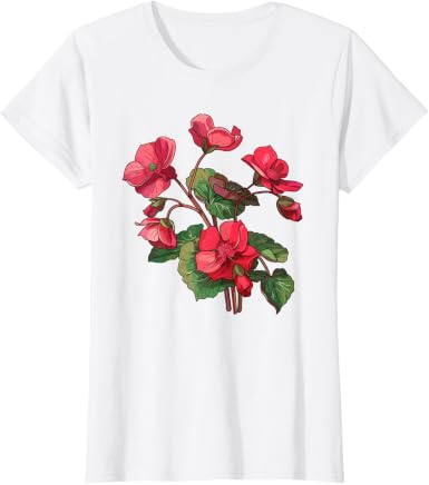 Womans Begonia Flower T-Shirt