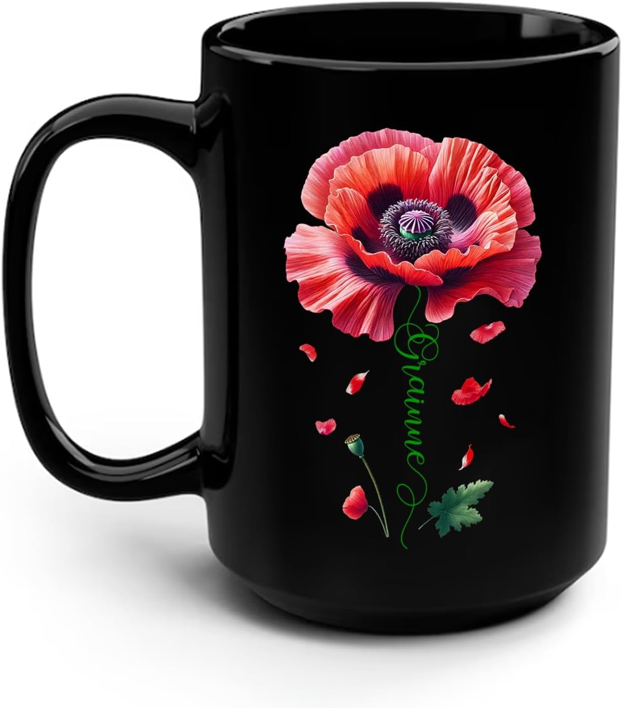 Poppy Flower Ceramic Coffee Mug