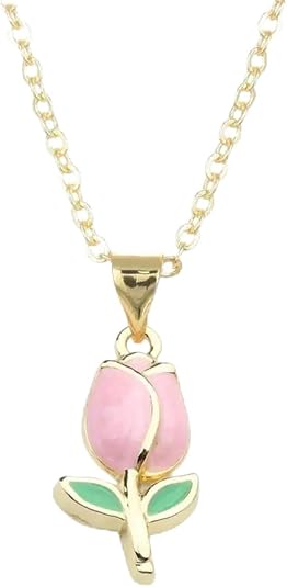 Tulip Flower Pendant and Necklace