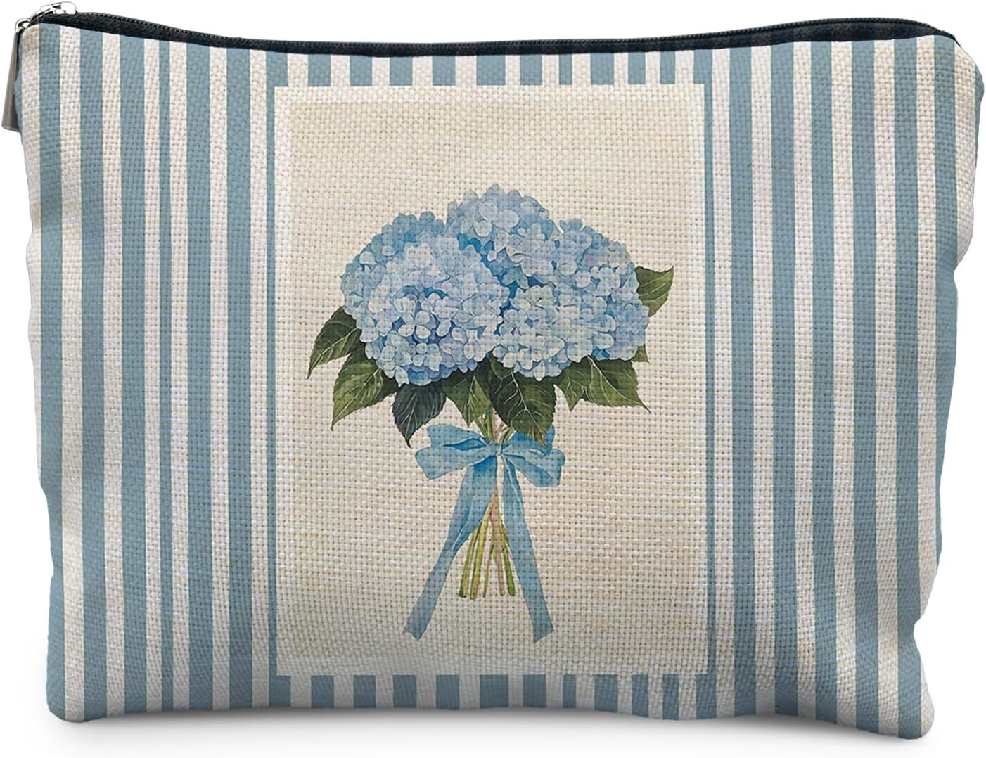 Blue Hydrangea Makeup Bag