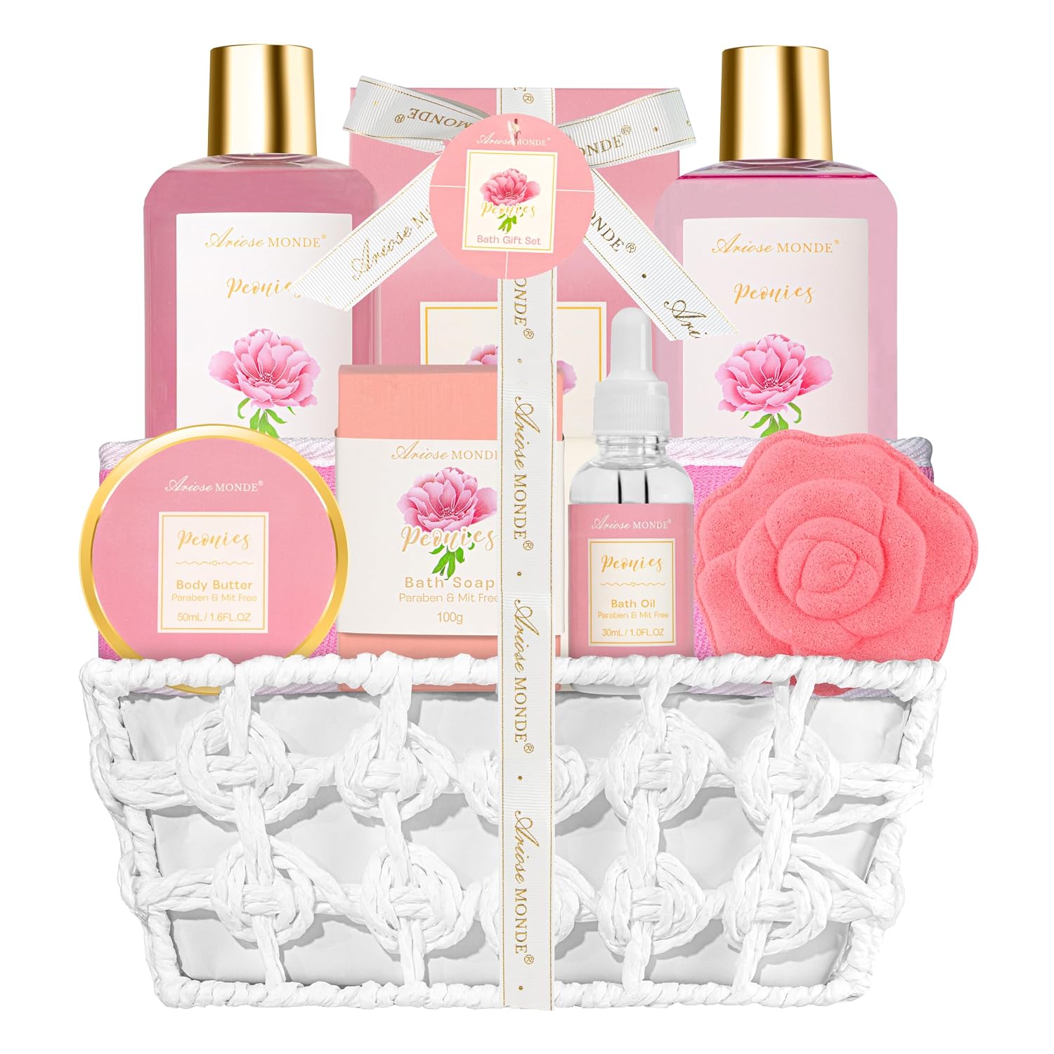 Peony Bath and Body Gift Basket