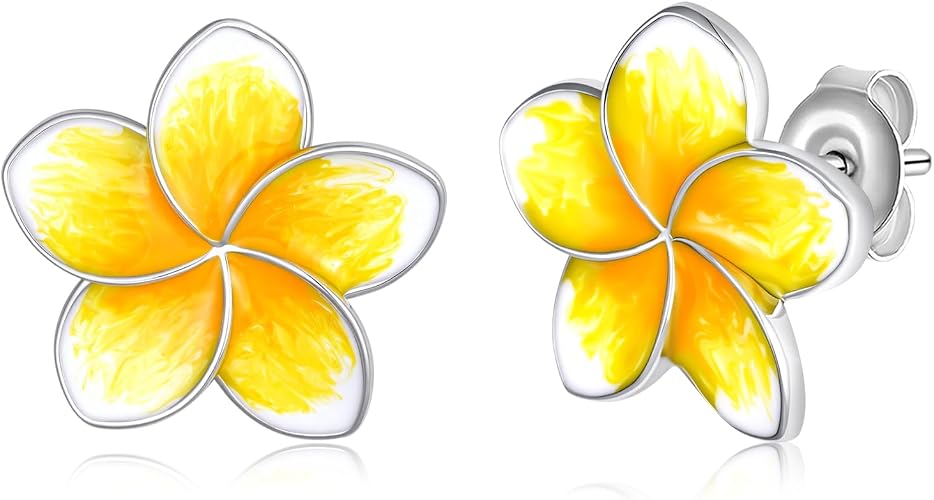 Plumeria Stud Earrings
