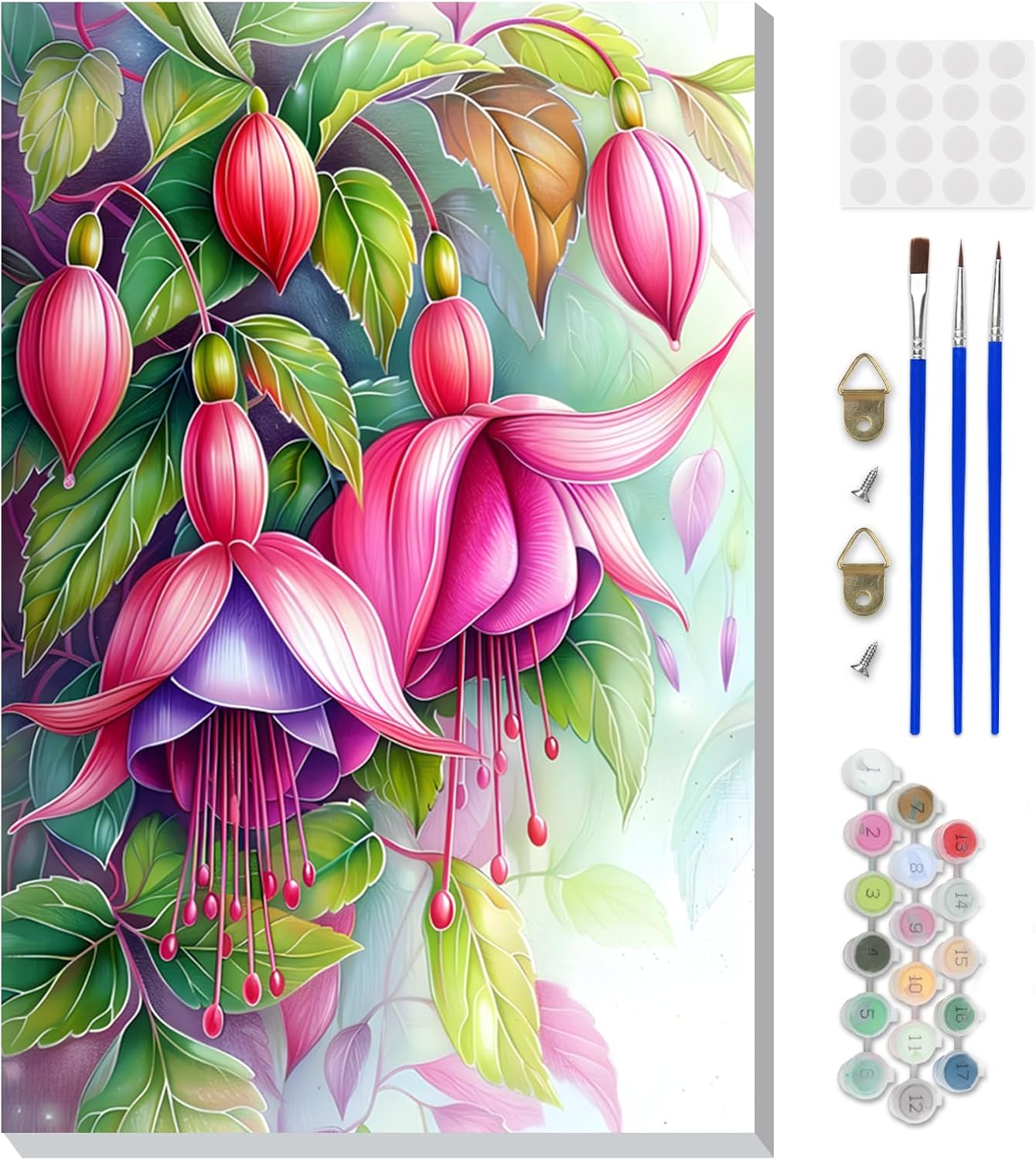 Fuchsia Flower Paint by Number