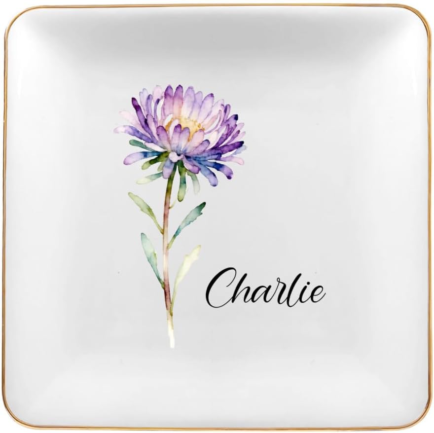 Aster Flower Jewelry Dish