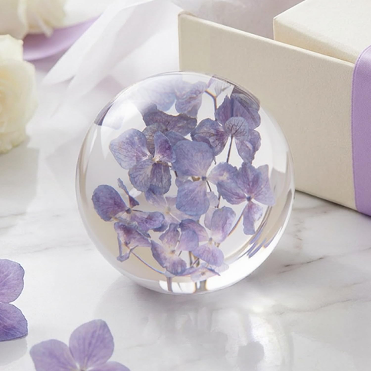Purple Hydrangea Paper Weight