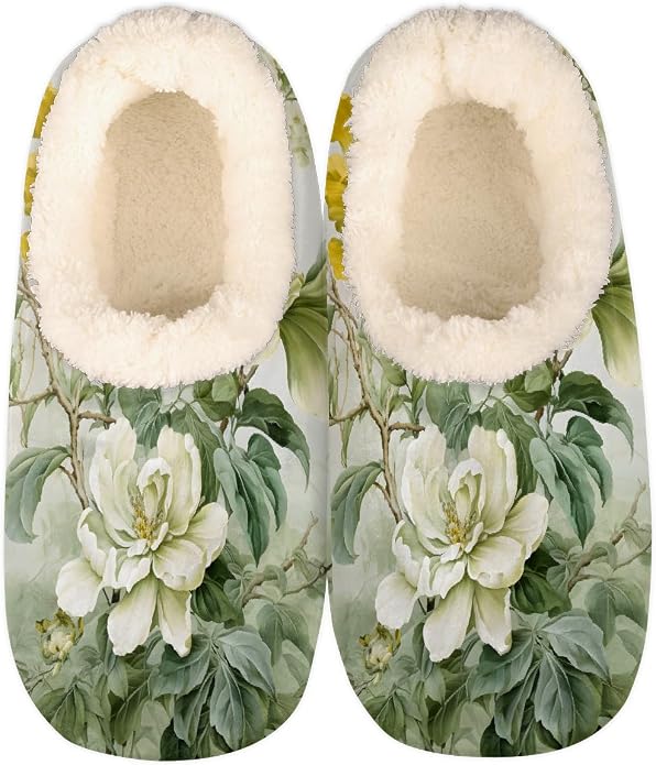 Fuzzy Magnolia Slippers