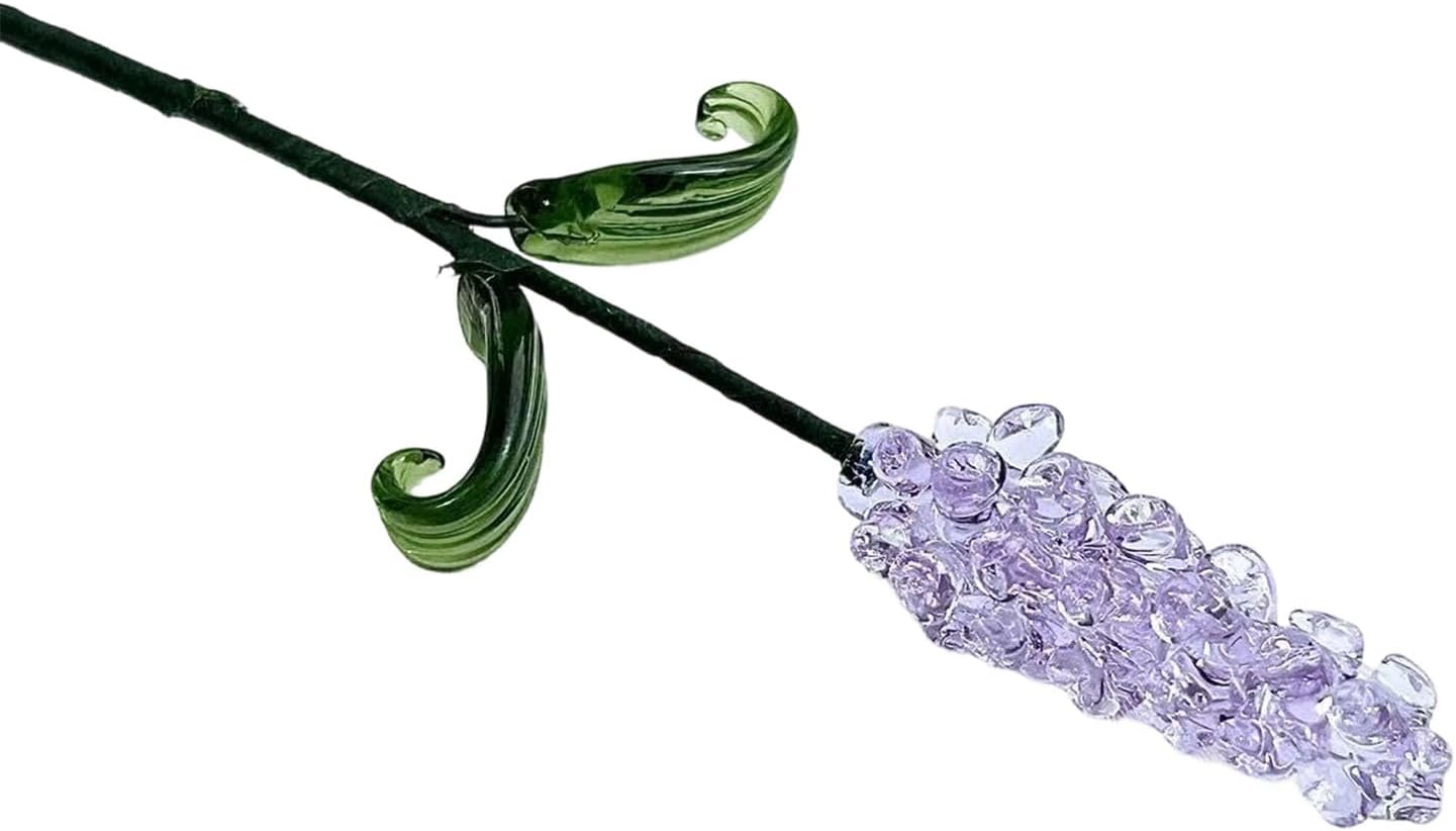 Handblown Glass Lavender Flower
