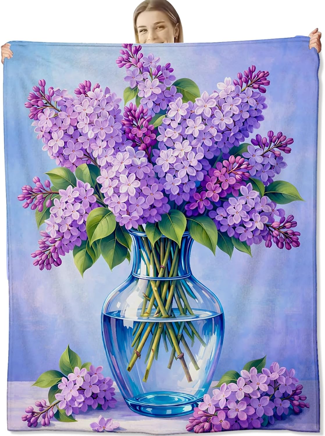 Lilac Flannel Throw Blanket