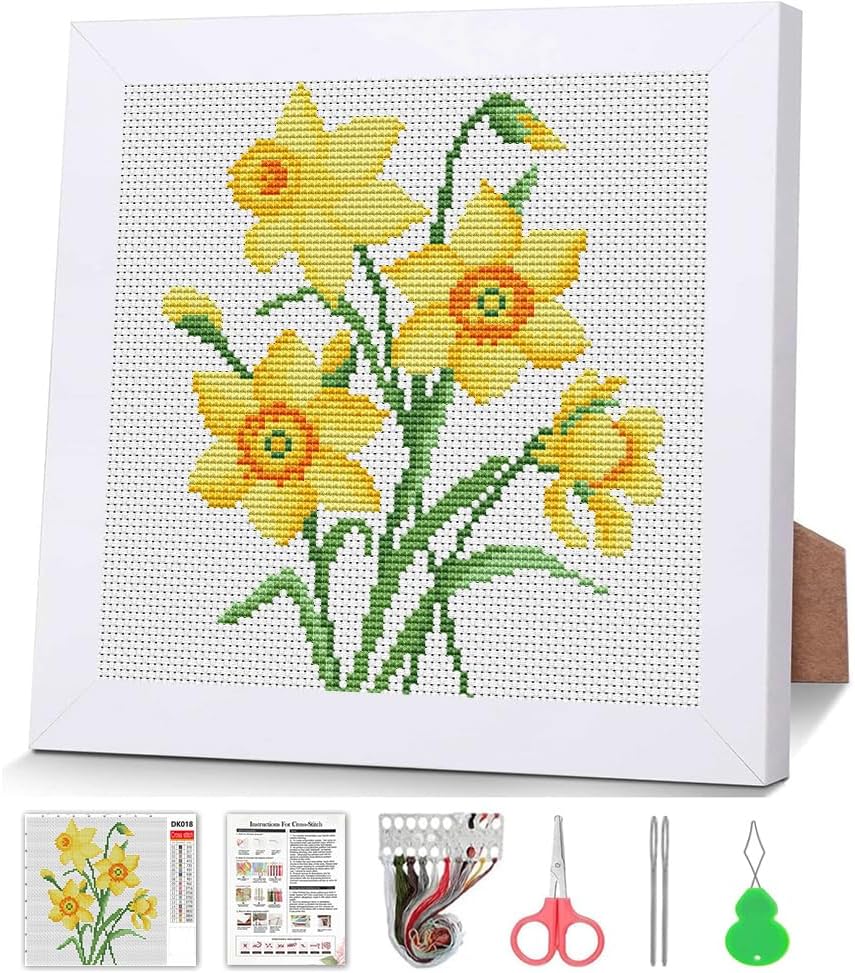 Stamped Daffodil Cross Stitch
