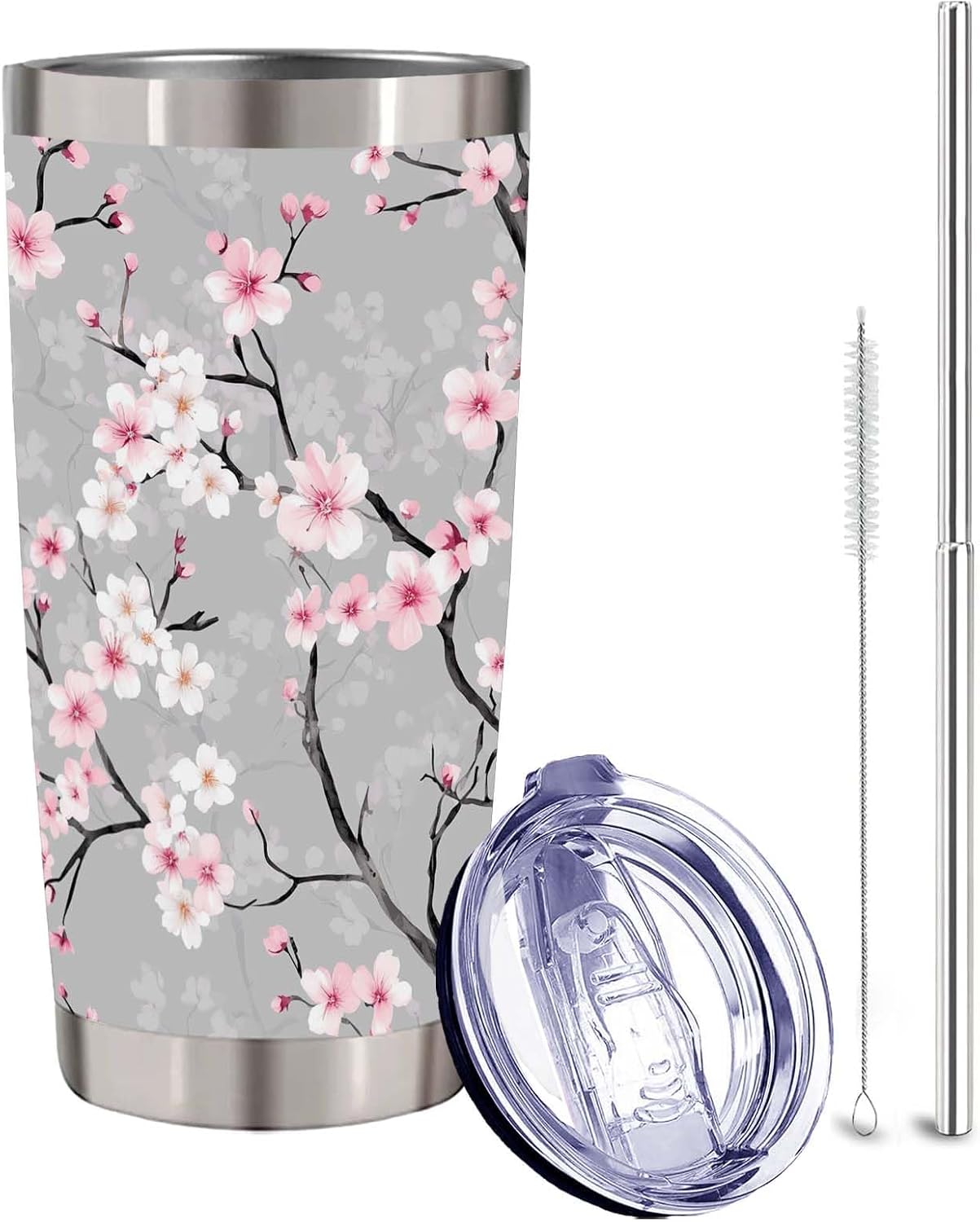 Pink Cherry Blossom Travel Mug
