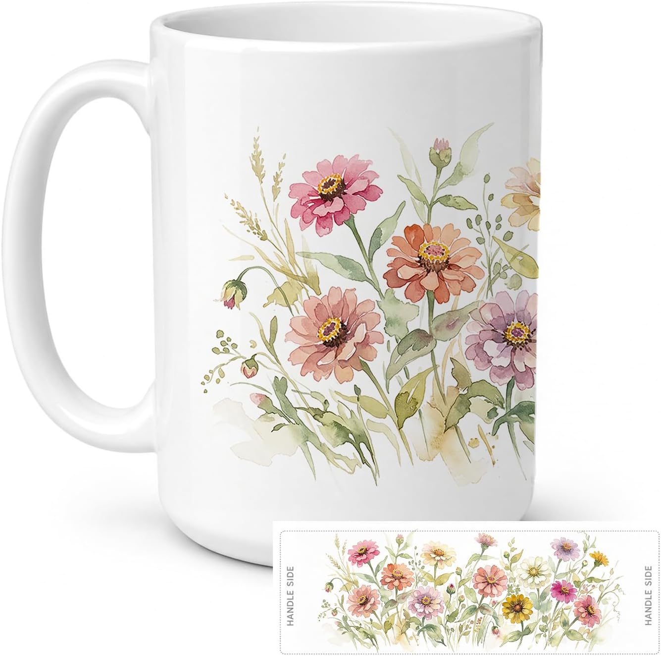 Zinnia Flower Coffee Cup
