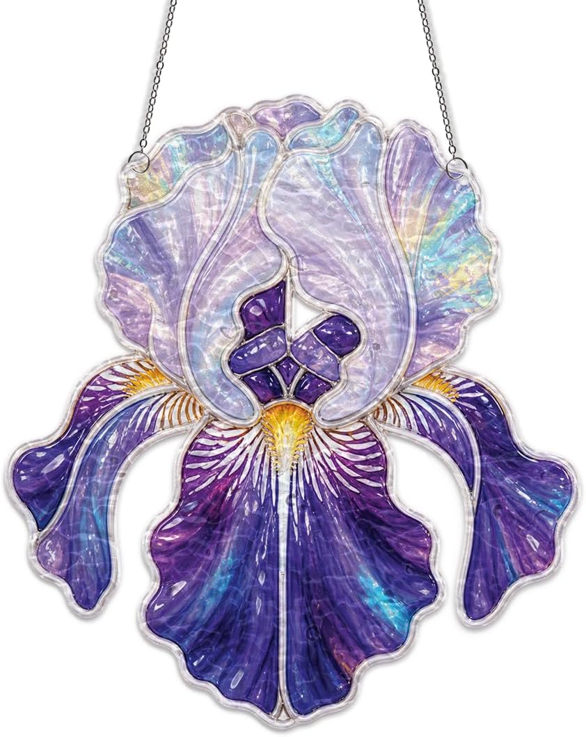 Bearded Iris Flower Suncatcher