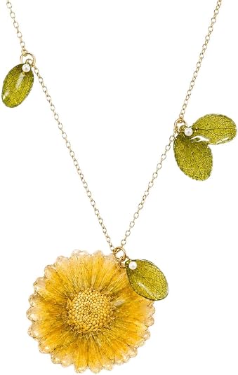 Leopards Bane Flower Pendant and Necklace
