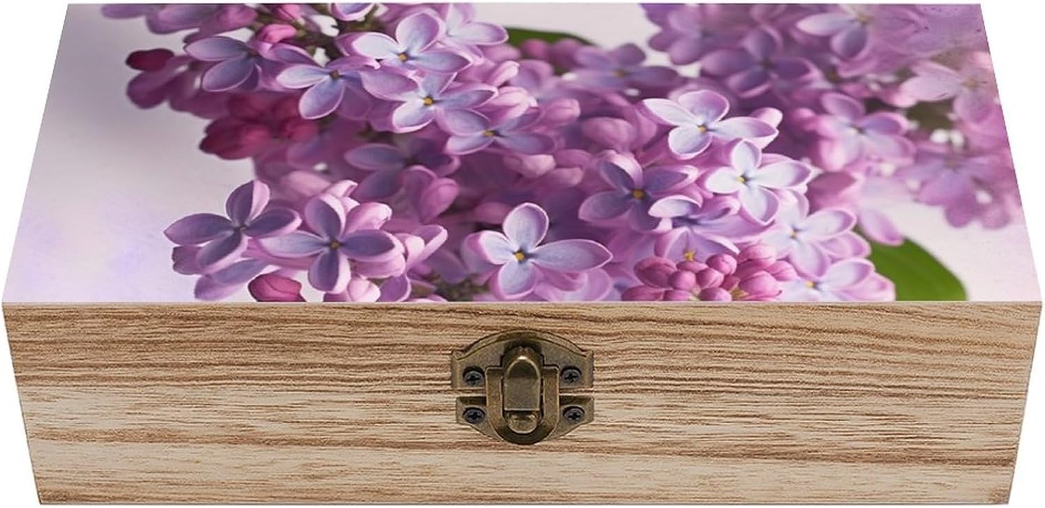 Lilac Wooden Storage Box